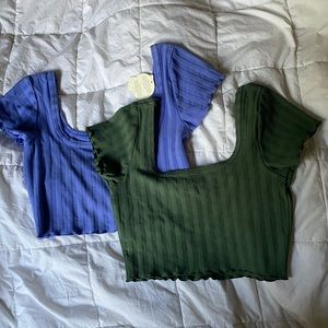 Aerie Cropped 2 Tees🌺🌴